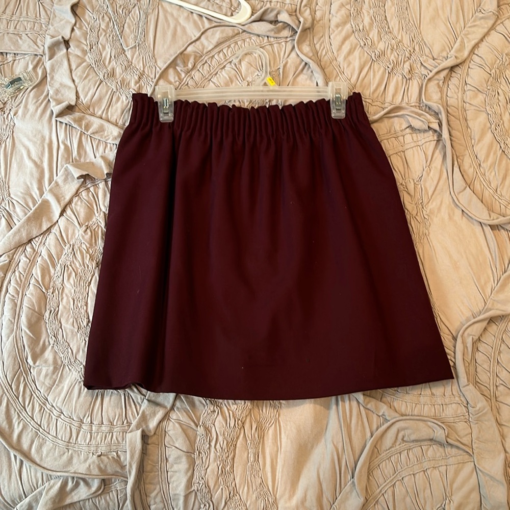 J Crew Maroon Skirt